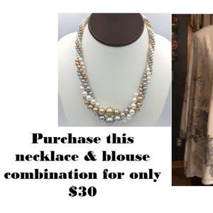Women’s floral shirt and necklace for only $30
